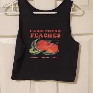 Black Farm Fresh Peaches Tank Top